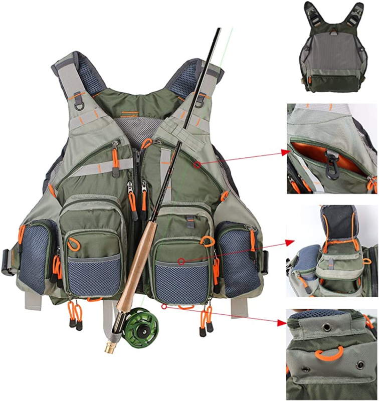 Fly Fishing Vest Pack Adjustable for Men and Women