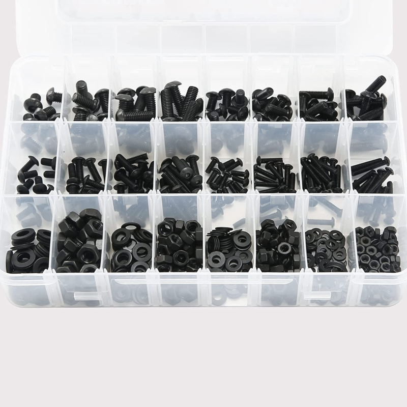 590 PC Bolts and Nuts Assortment,  Metric M3 M4 M5 M6  