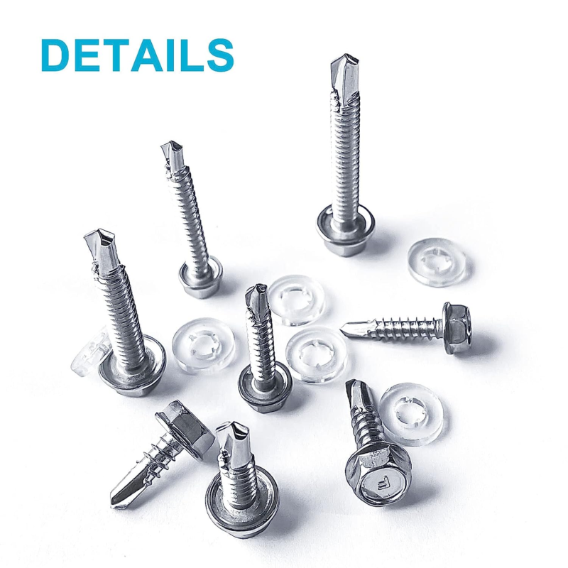 Trivd Frol 410 Stainless Steel Self Tapping TEK Screws Assortment,430 Pcs #8#10#