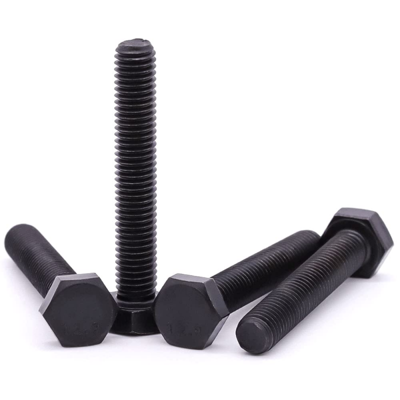 M10-1.5 X 25Mm Hex Bolts, 12.9 Grade Alloy Steel, Black Oxide Finish, 10 PCS