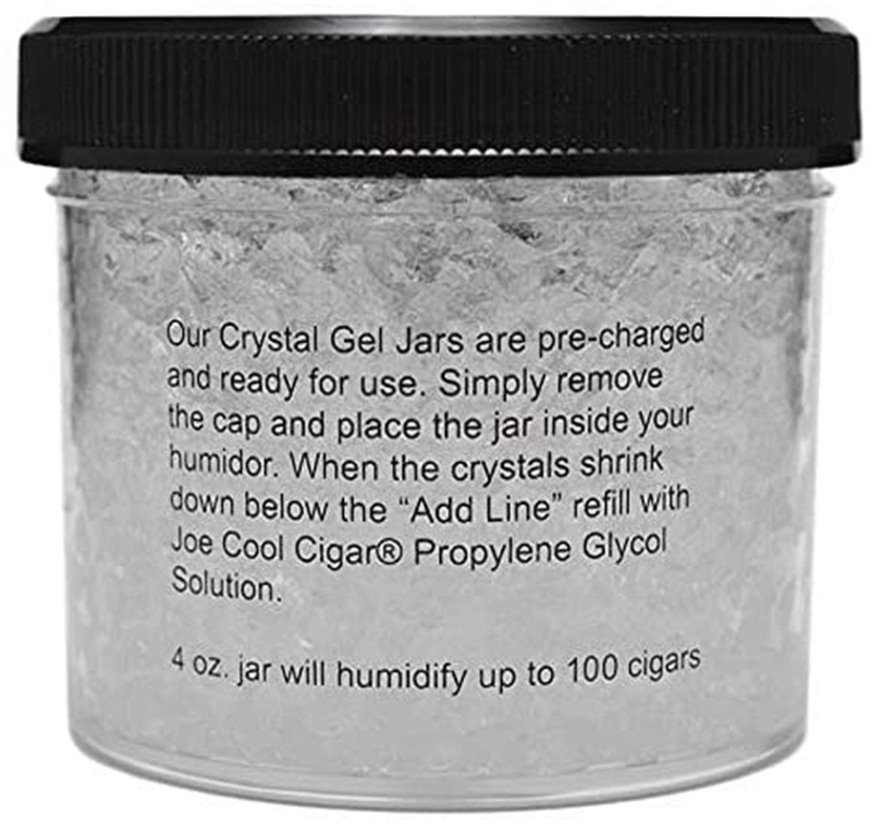 Joe Cool Cigar Crystal Gel Humidifier for Cigar Humidors - 4Oz Jar