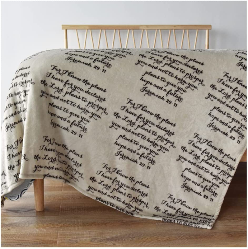 Inspirational Scripture Ultra-Soft Throw Blanket | Lightweight Fleece | Proverbs