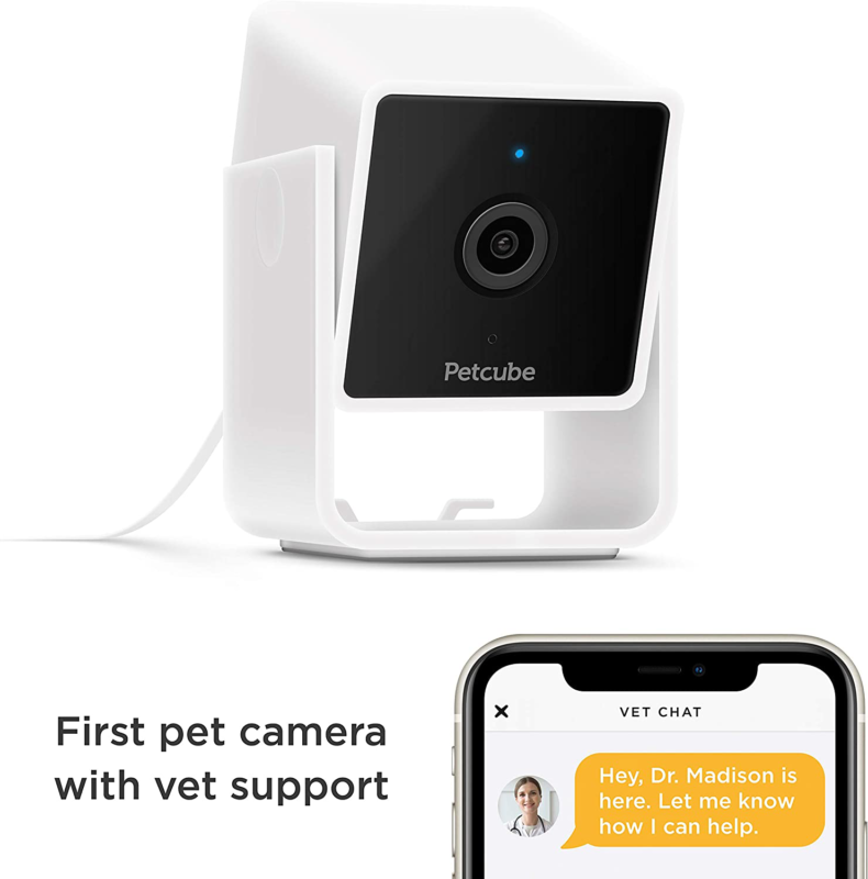 Petcube Cam Pet Monitoring Camera with Built-In Vet Chat for Cats & Dogs, Securi