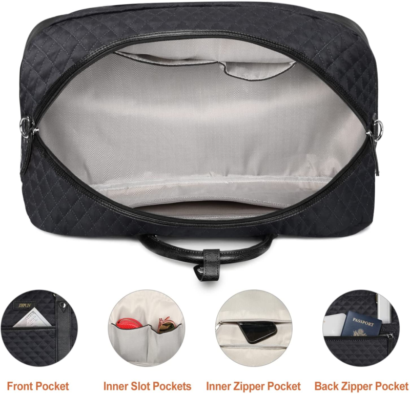 Weekender Bag for, Large Overnight 3Pcs Set