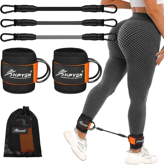 Ankle Resistance Bands with Cuffs, Resistance Bands for Leg Butt Exercises