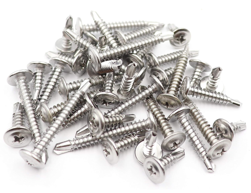 200Pcs #10 X 1/2" ~ #10 X 1-1/2" Wafer Head Self Drilling Screws Sheet Metal Tek