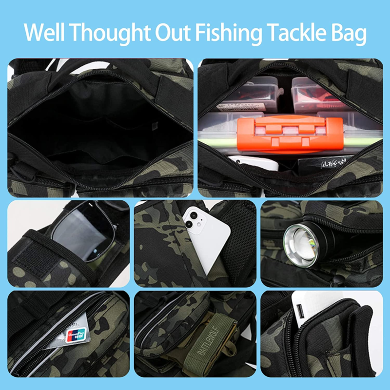 Sling Fishing Tackle Bag - with Rod Holder, Fly Fishing Fanny