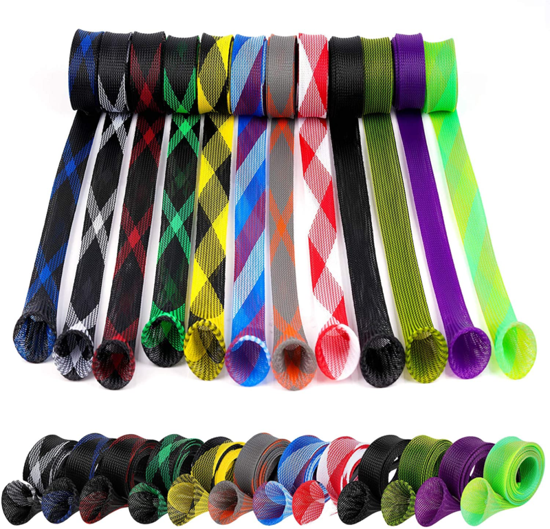 12Pcs Rod Sock Fishing Rod Sleeve Rod Cover Braided Mesh