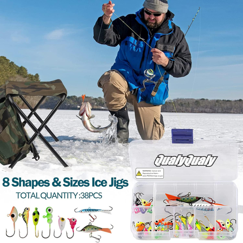 Ice Fishing Rod Reel Combo Set 