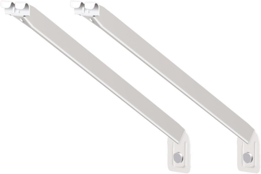 12-Inch Support Brackets for Wire Shelving, 2-Pack,White