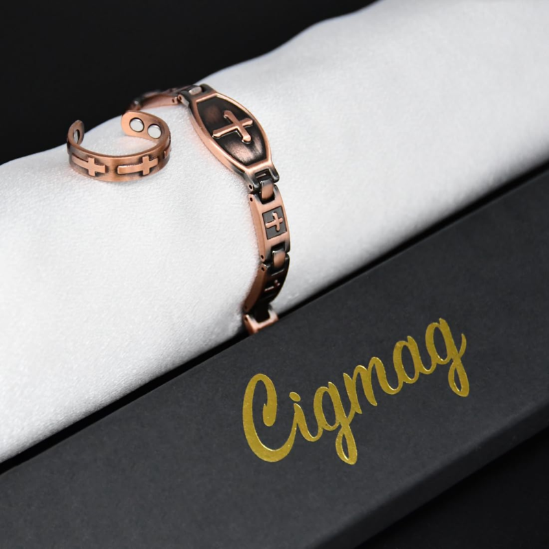 Copper Bracelets for Women, Magnetic, 99.99% Pure Copper Adjustable 