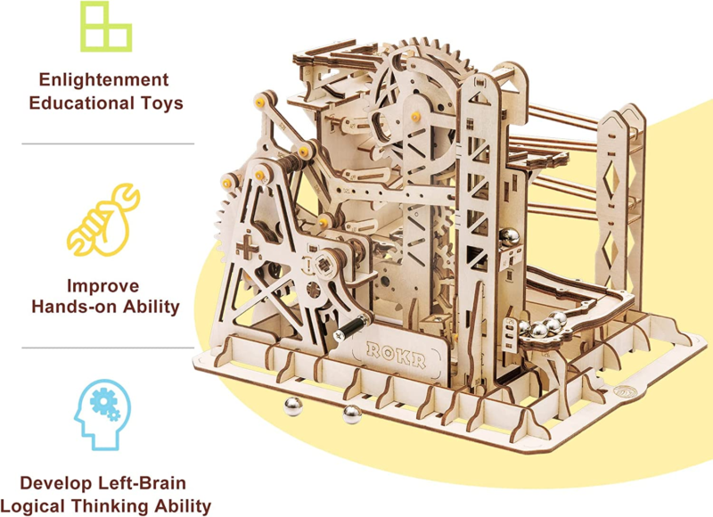 3D Wooden Puzzle Model Building Kit for Adults - Brain Teaser, (Fortress)