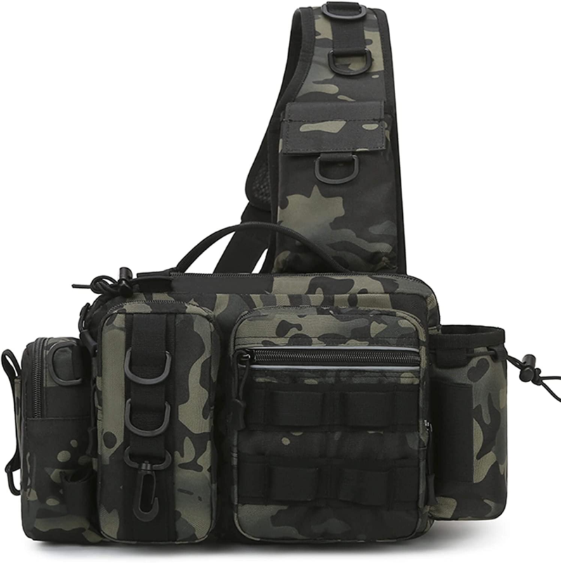 Sling Fishing Tackle Bag - with Rod Holder, Fly Fishing Fanny