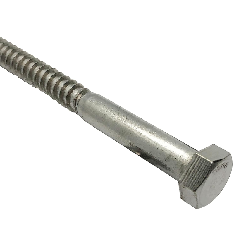 1/4" X 4" - 304 Grade Stainless Steel Lag Screws, Hex Head Fasteners, Stainless 