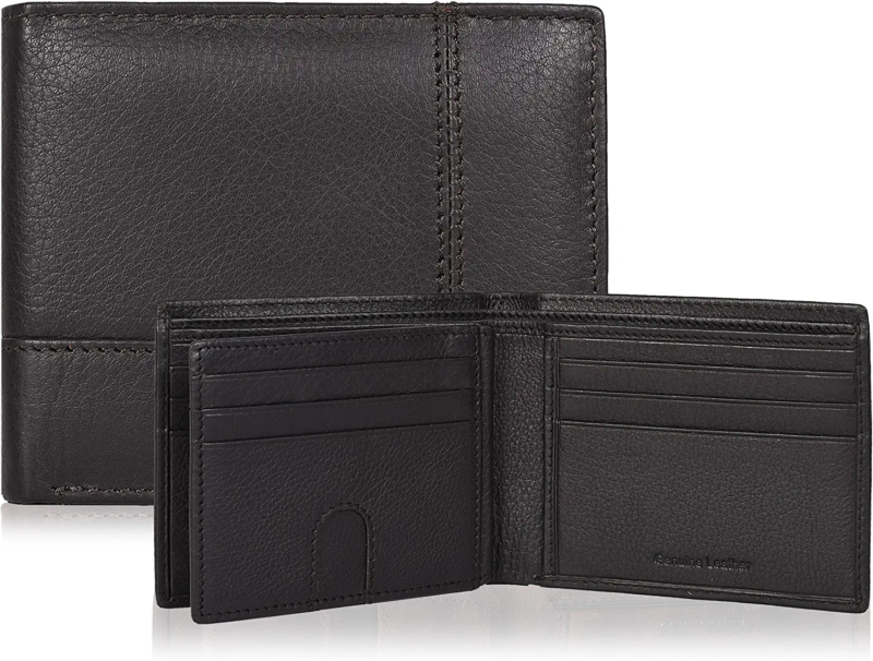 Real Leather Wallet for Men,  Slim RFID Blocking Card Front Pocket Bifold 