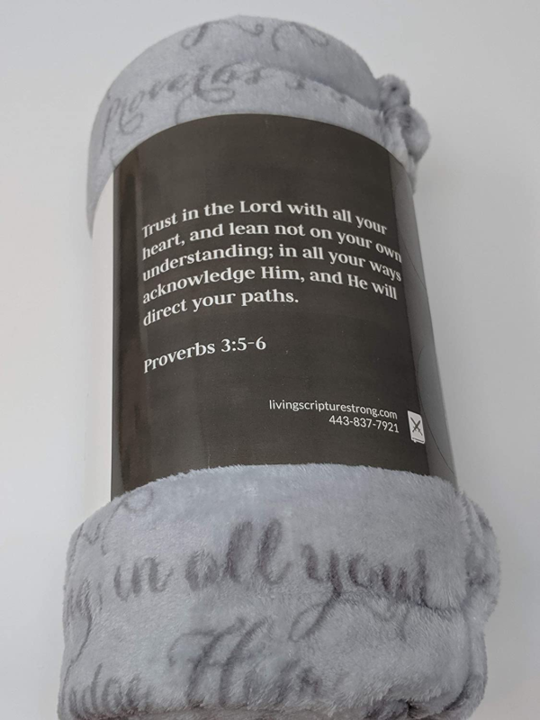 Inspirational Scripture Ultra-Soft Throw Blanket | Lightweight Fleece | Proverbs