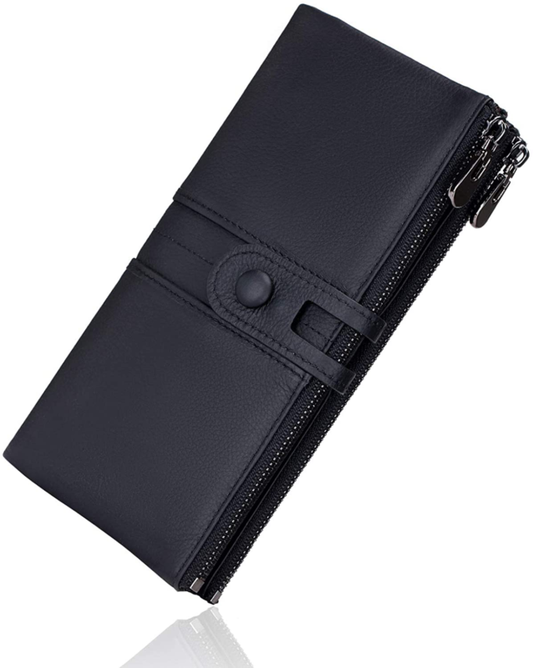 ROULENS Wallet for Women Genuine Leather Card Holder Phone Checkbook Organizer Z
