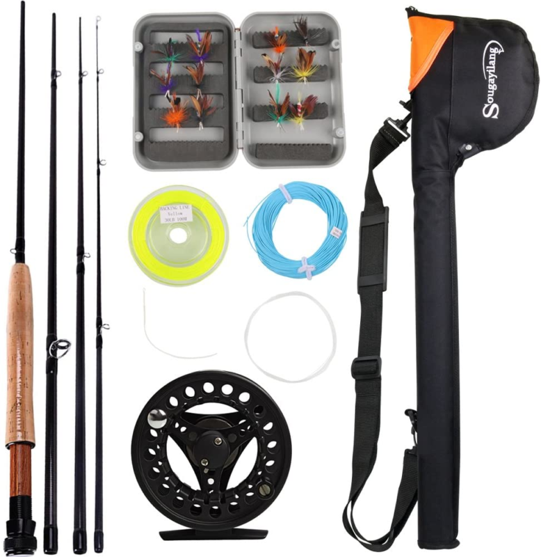 Saltwater Freshwater Fly Fishing Rod with Reel Combo Kit