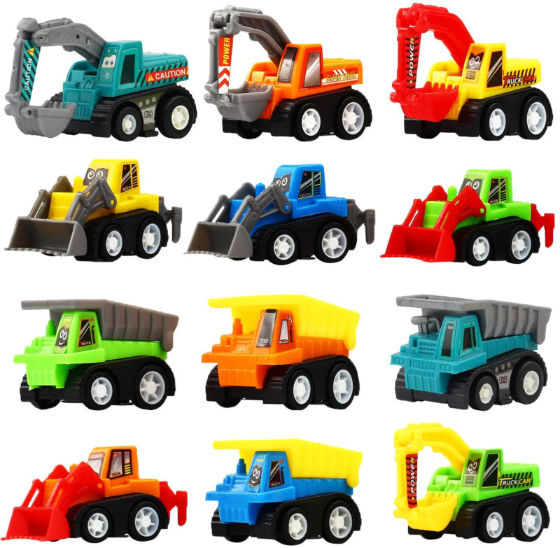 Pull Back Car, 12 Pcs Mini Truck Toy Set