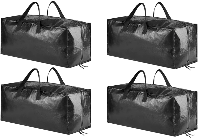 Heavy Duty Moving Bags, Extra Large Storage Totes W/ Backpack Straps