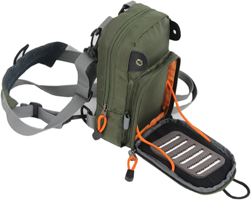 Small Fly Fishing Chest Pack Lightweight Tackle Storage Pouch Waist Bag