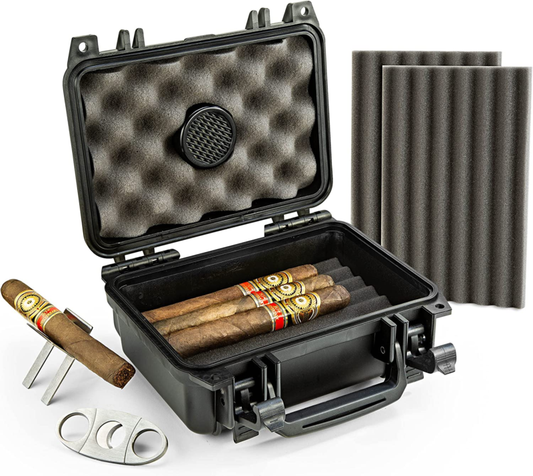 Cigar Humidor, Airtight & Durable Waterproof,  Travel, Case Holds up to 20 Cigar