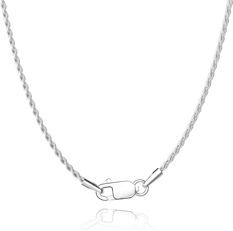 Diamond Cut 925 Sterling Silver Italian Necklace Chain 20 Inches 