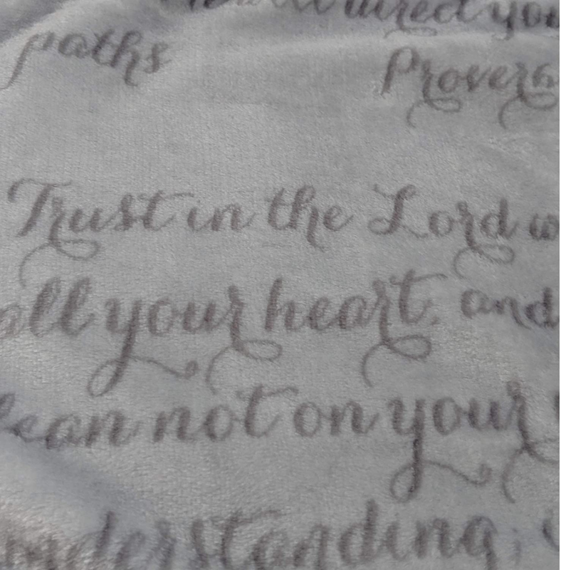 Inspirational Scripture Ultra-Soft Throw Blanket | Lightweight Fleece | Proverbs