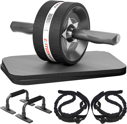 Ab Rollers Wheel Kit, Exercise Wheel Core Strength Training Abdominal Roller Set