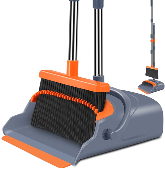 Broom and Dustpan Set with Dustpan, Ideal for Dog Cat Pets Home Use