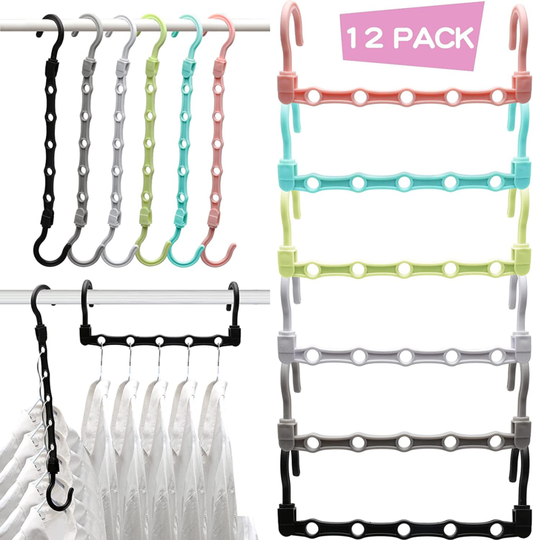 Closet Organizer and Storage,12 Pack Sturdy Closet Organizer Hanger for Heavy Cl