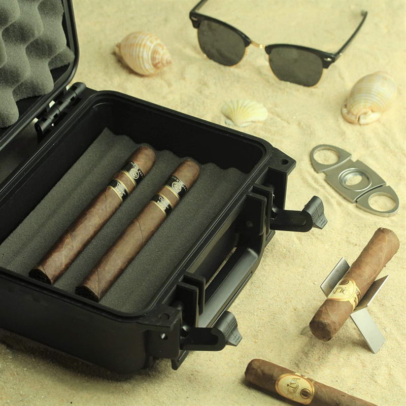 Cigar Humidor, Airtight & Durable Waterproof,  Travel, Case Holds up to 20 Cigar