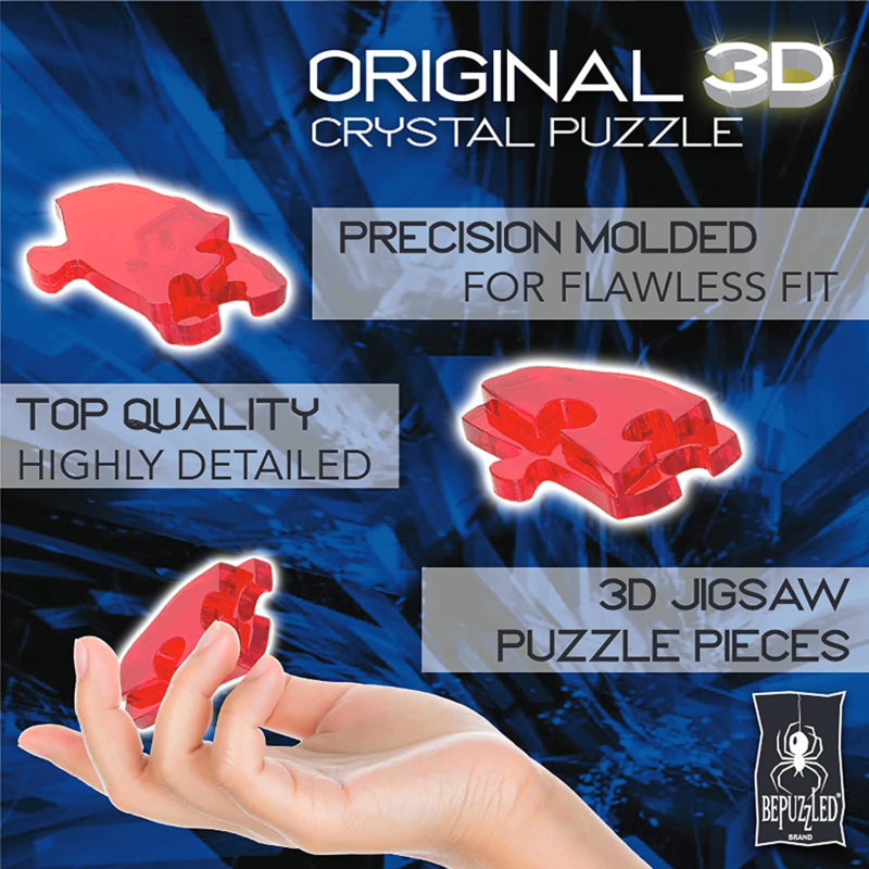 Bepuzzled Original 3D Crystal Jigsaw Puzzle-Owl Animal Bird Assembly Brain Tease