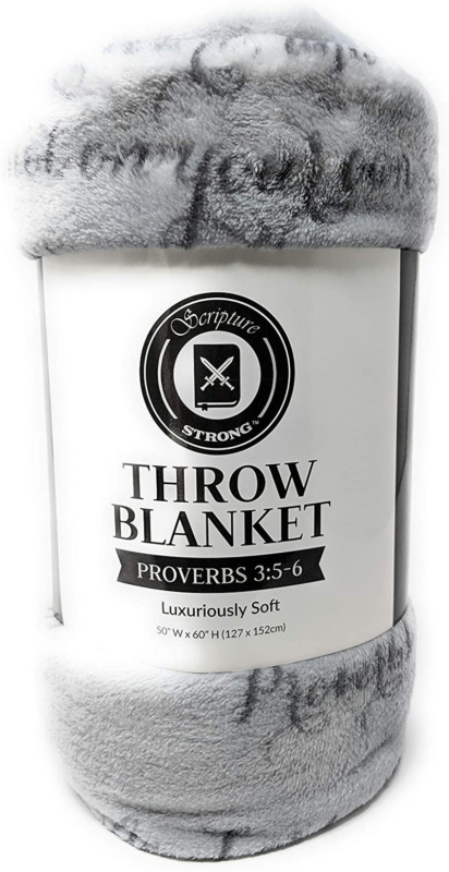 Inspirational Scripture Ultra-Soft Throw Blanket | Lightweight Fleece | Proverbs