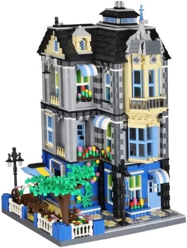 General Jim’s Garden Building Blocks MOC Coffee Shop 3 Level Restaurant 2313 Pcs