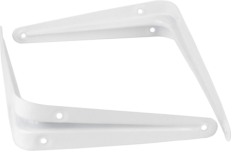 24 Packs 6 X 8 Inch White Shelf Brackets, Heavy Duty with Screws  