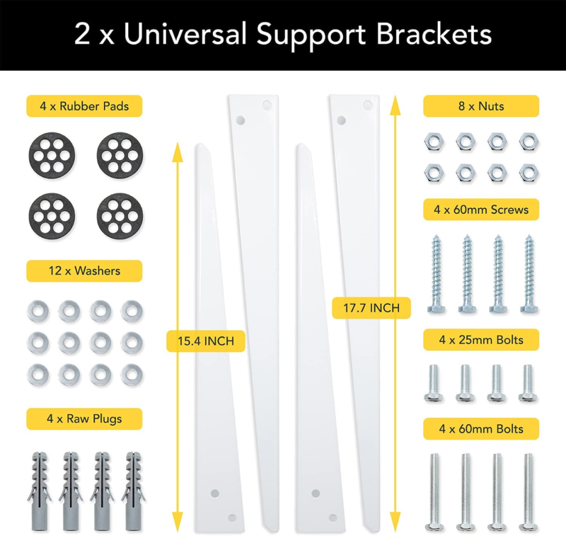 Air Conditioner Support Brackets (2 Pcs, 17.7" X 15.4")  