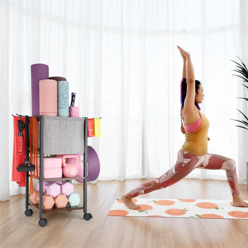 Yoga Mat Storage Rack Home Gym Storage Organizer