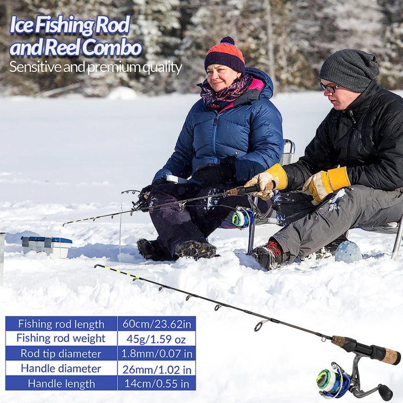 Ice Fishing Rod Reel Combo Set 